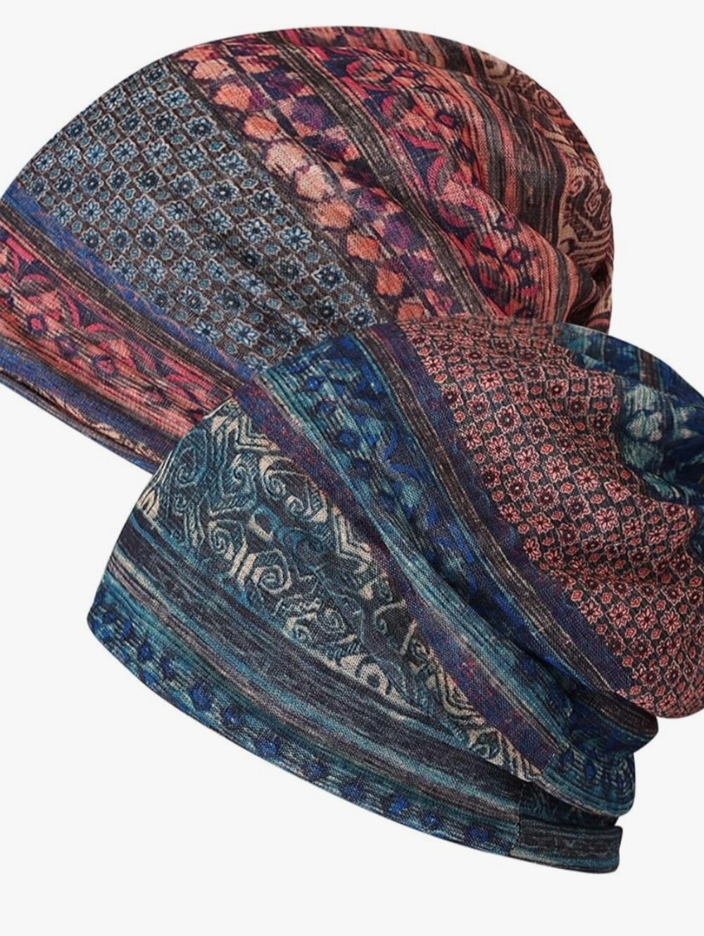 New Pack Of 2 Patterned Skullies Beanies Casual Hats
